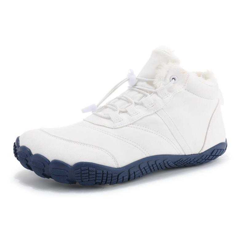 New Outdoor Sports Comfortable and Warm, Piled and Thickened Five-finger Cotton Shoes, Couple Hiking Mid-tube Cotton Boots