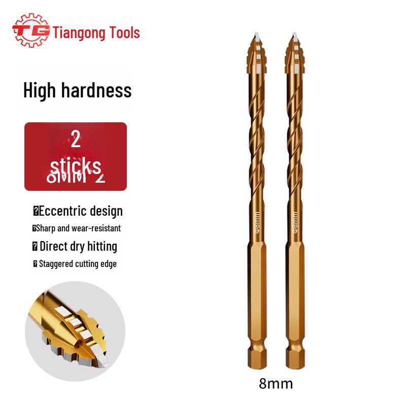 Tiangong High-Hardness Serrated Eccentric Drill Bit for Tile and Concrete