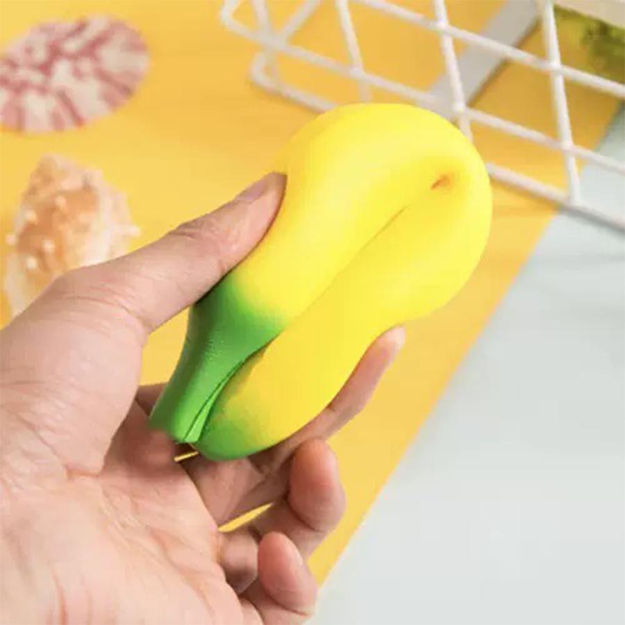 Banana Reducer Toy Simulated Banana Squishy Toy Squeeze Stress Relief Fidget Toy Slow Rising Desk Accessory For Adults Gifts