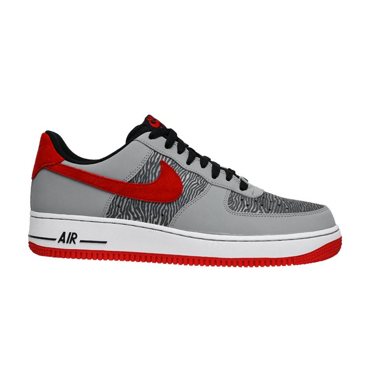 

Мужские кроссовки Nike Air Force 1 Low Zebra Print Silver Reflect-Silver University-Red 488298-072