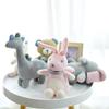 Korea Ins Rabbit Elephant Unicorn Plush Toy Bell Cute Baby Soothing Doll Knitted High Quality Gift For Kids