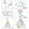 Early Wooden Learning Blocks With Rainbow Colors Kids Cognitive Skills Creative