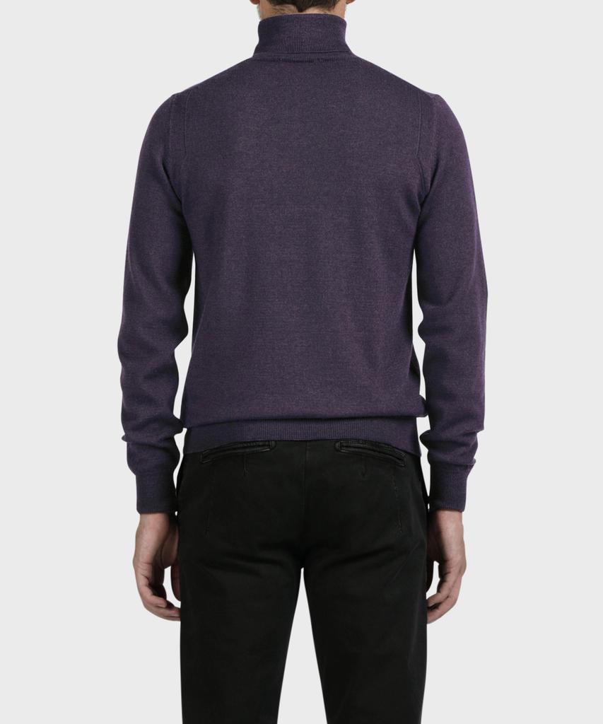 PANICALE Purple 100% Merino Wool Turtleneck Knit