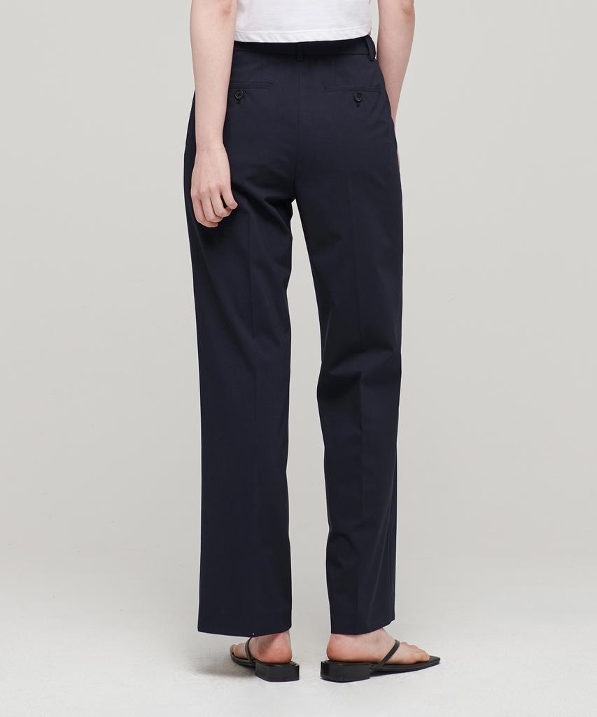 MUSINSA STANDARD WOMAN [Cooltandard] Women'S Straight Hidden Banding Slacks [Navy]