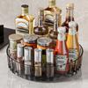 21/27cm 360 Rotating Tray Pantry Cabinet Non Slip Cosmetic Storage Box with Base Seasoning Organizer Storage Rack Kitchen
