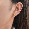 Simple Heart Shape Stainless Steel Stud Earrings for Women, Waterproof Gold Plated Small Earrings, Fashion Classic Jewelry Gift