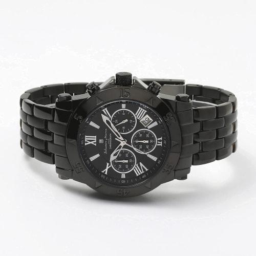 Salvatore Marra Salvatore Marra Watch Men's Analog Men's Chronograph Waterproof Black SS-BKBK