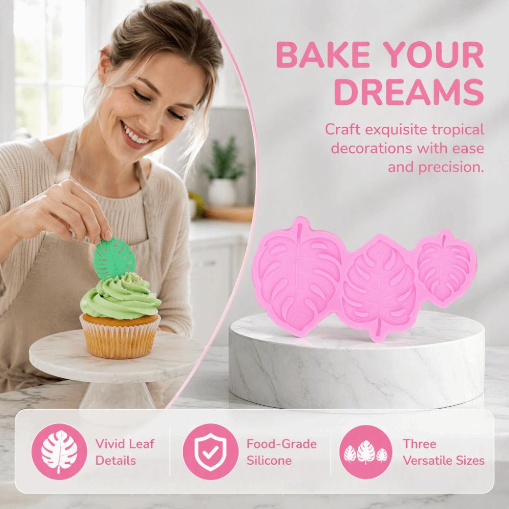 Flexible Leaf Silicone Mold Non Stick Fondant Mold New Monstera Leaf Mold  Crafts