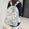 New Fashion Large Capacity Backpack Graffiti Trend Korean Style Schoolbag Ultra-light Travel Knapsacks