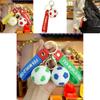 Colorful Rubber Football Keychain Cartoon World Cup Soccer Keyring For Fans