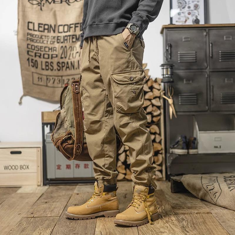 Men's Casual Slim Fit Work Pants Slim Trousers Spring Autumn Workwear
