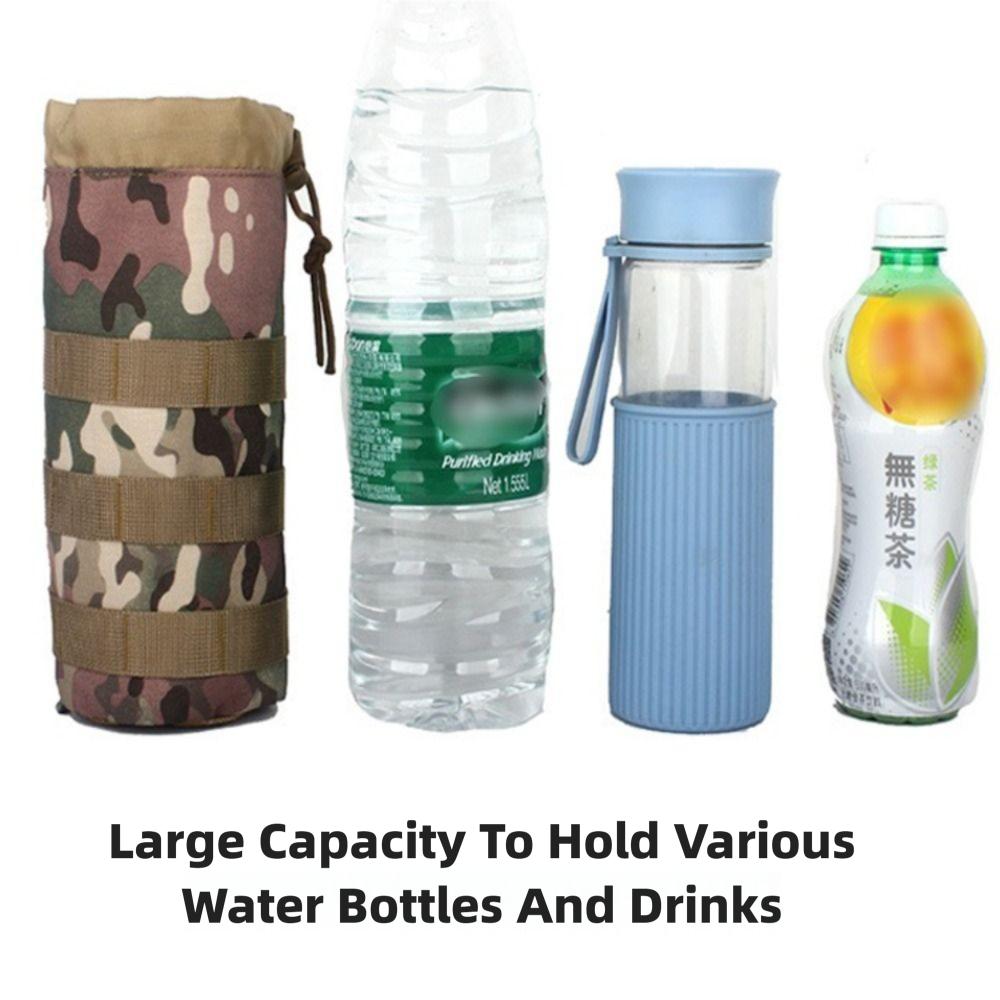 Drawstring Camouflage Kettle Carrier Adjustable Bottle Bag Sports Water Bottles Pouch  Outdoor