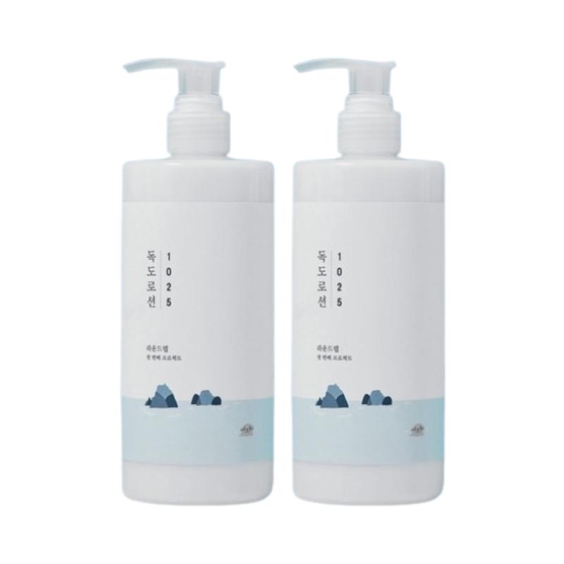 Round Lab 1025 Dokdo Lotion 400ml – Large Pump Moisturizing Lotion for Sensitive Skin, 3 Hyaluronic Acid Care