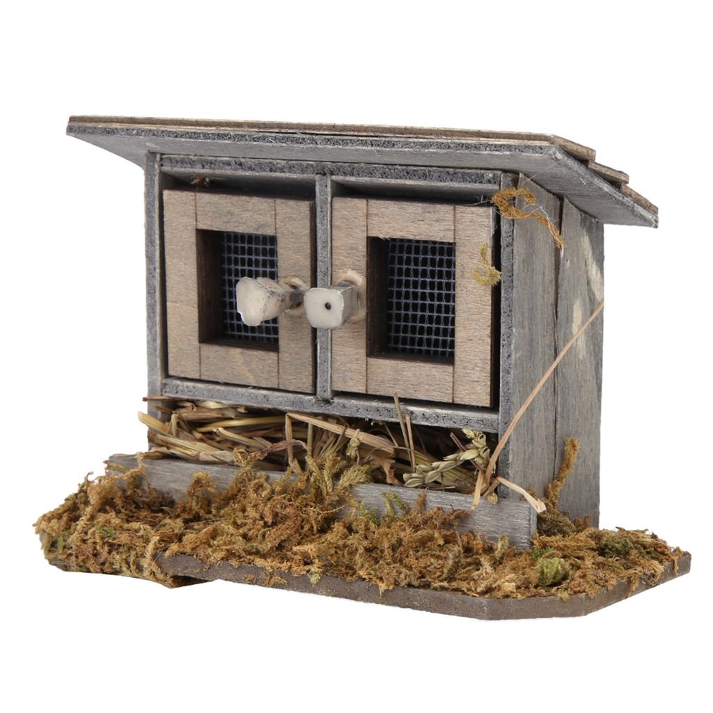 Garden Miniature Chicken Coop Hen House for 1/12 Doll House Accessories
