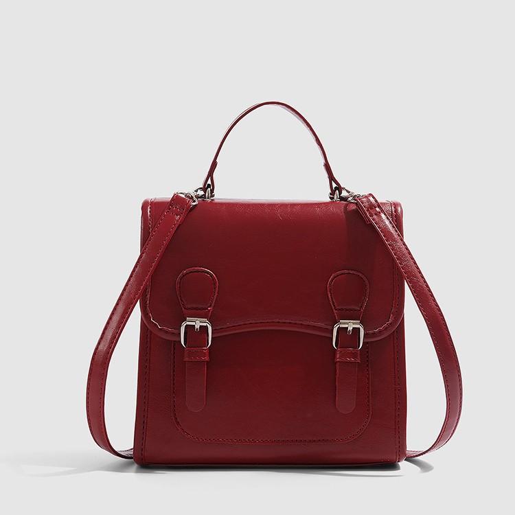 Korean-style red handbag for women, 2025 new trendy fashion backpack, college style versatile small shoulder bag красный