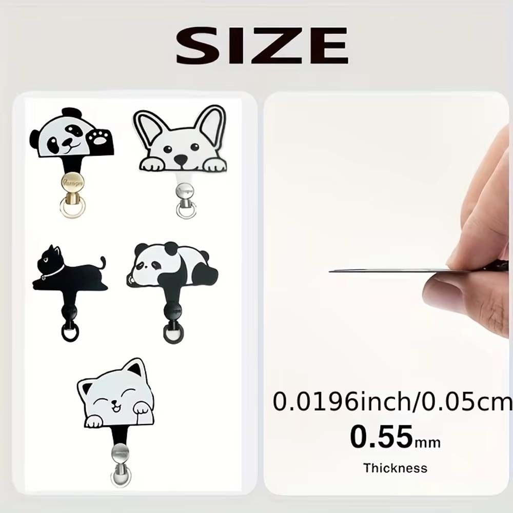 360 Rotatable Mobile Phone Gasket Safety Connecter Cellphone Lanyard Patch  Phone Straps