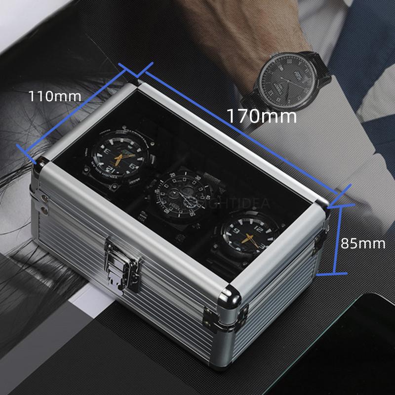 

Изготовленная на заказ коробка для часов из алюминиевого сплава с прозрачной крышкой - Серебристая, доступны варианты с 3-10 цифрами