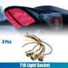 uxcell Extension Wire Socket Holder Connector Motorcycle Brake Stop Light Extension Wire 1157 Light Socket 3pcs