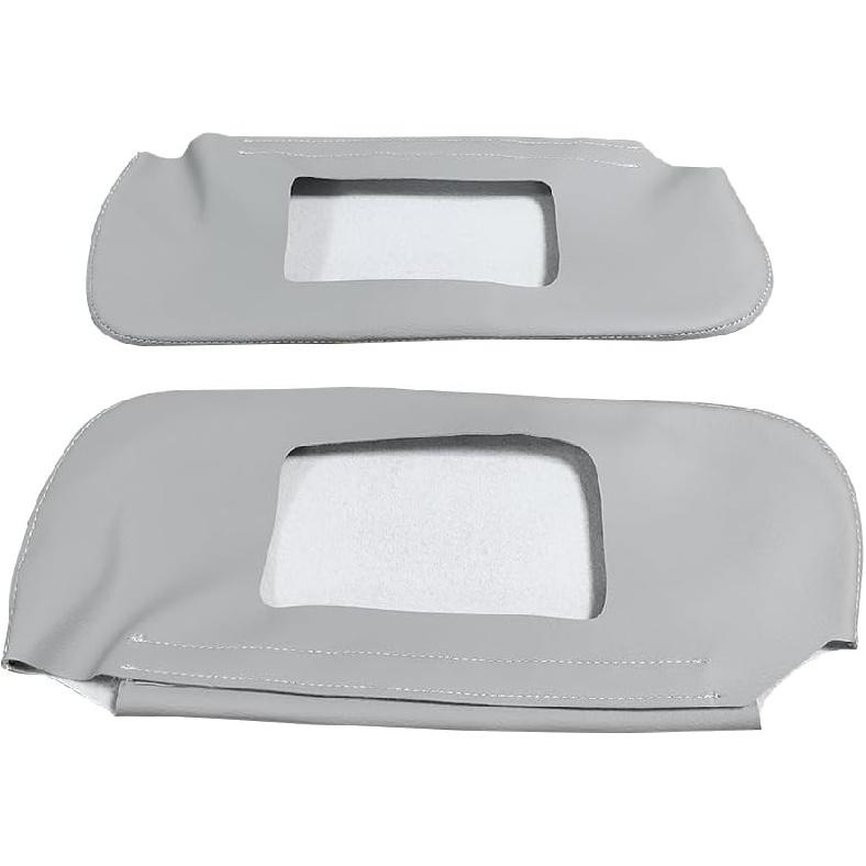 Sun Visor Cover Pair, Microfiber Leather, Gray Stitch Sun Visor Replacement Cover Skin Fits for 1993-2002 Chevy Camaro Pontiac Firebird