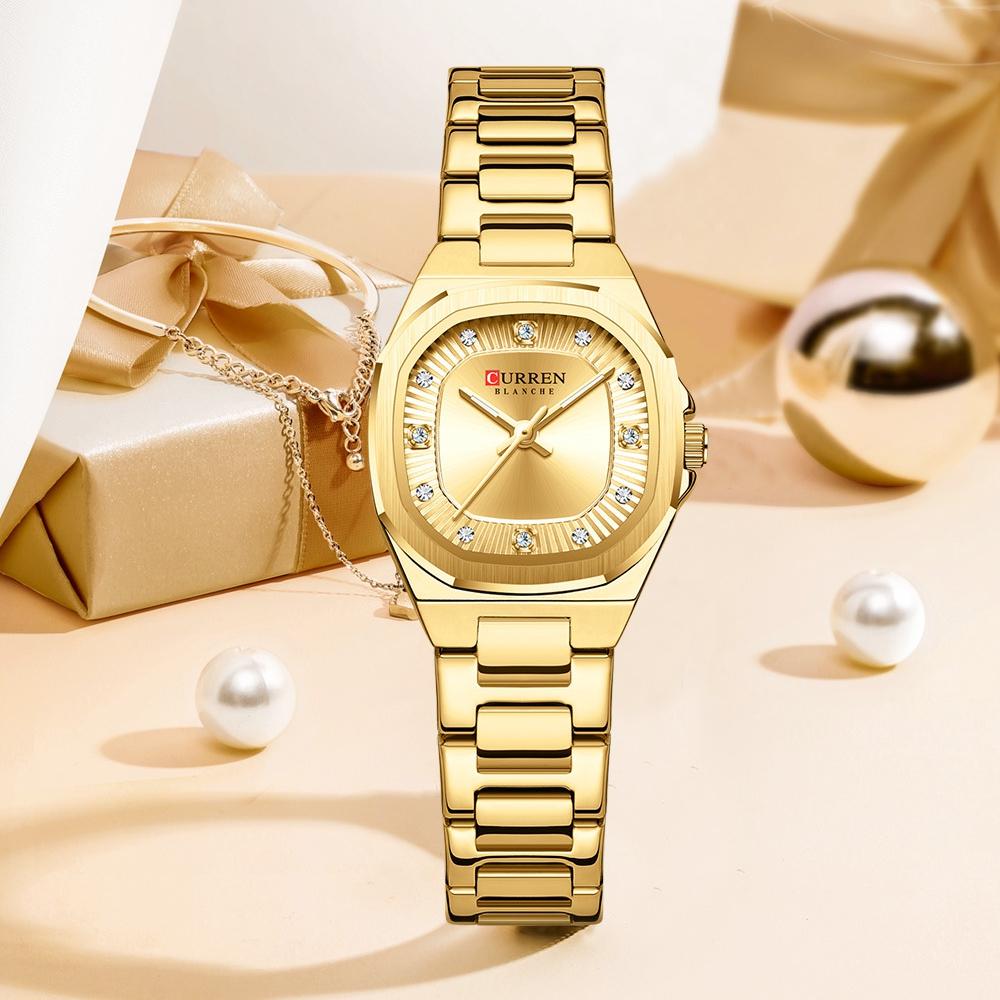 Elegant Women Wristwatch Waterproof Luminous Watch Ladies Stainless Steel Quartz Square Dial Women's Watches