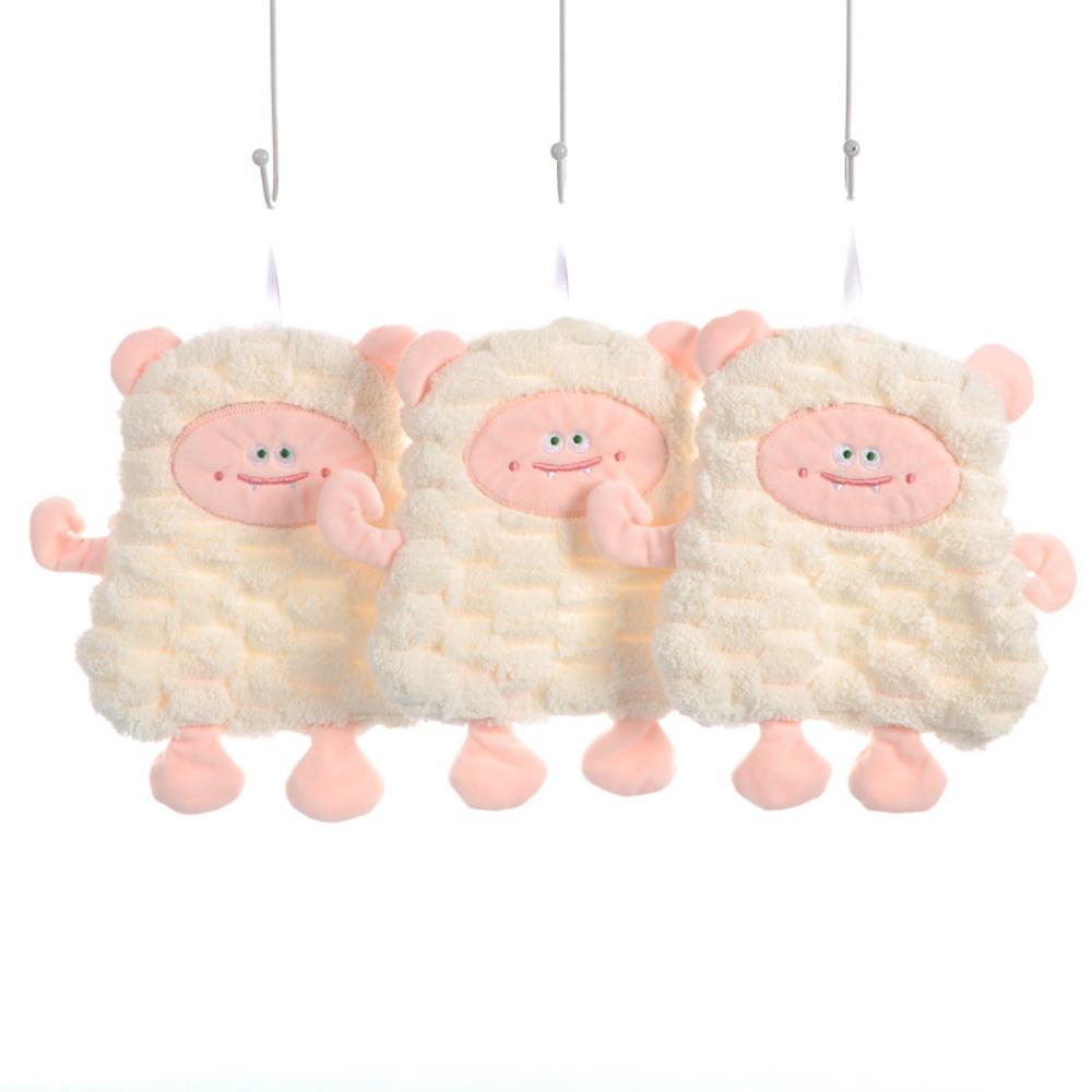 3Pcs Microfiber Lamb Handkerchief Towel Cartoon Hanging Lamb Dishcloth Soft Water Absorbent Children's Handkerchief Children