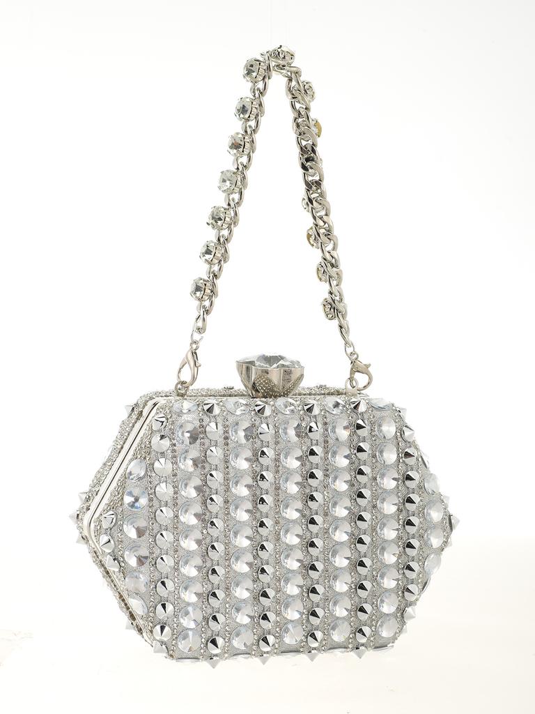New dinner bag women's handbag diamond-encrusted banquet clutch bag dress evening bag women's Xiaoxiangfeng