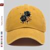 pc Baseball Cap with Black and Golden Rose Print Suitable for Spring and Summer Comfortable and Lightweight Decorative Hat A