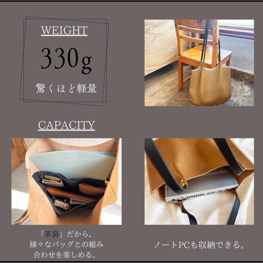 Leather Workshop Futuro Genuine Leather Cowhide Leather Tote Bag for Women Carma 3 Colors Lightweight A4 Large Capacity Thin Commuting School Business