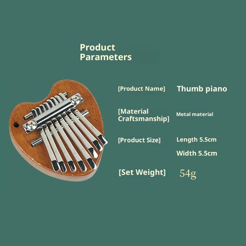 8/17 Keys Mini Kalimba Wooden Thumb Piano Finger Piano Musical Instrument Portable Exquisite Gift Set for Kids Adults Beginners