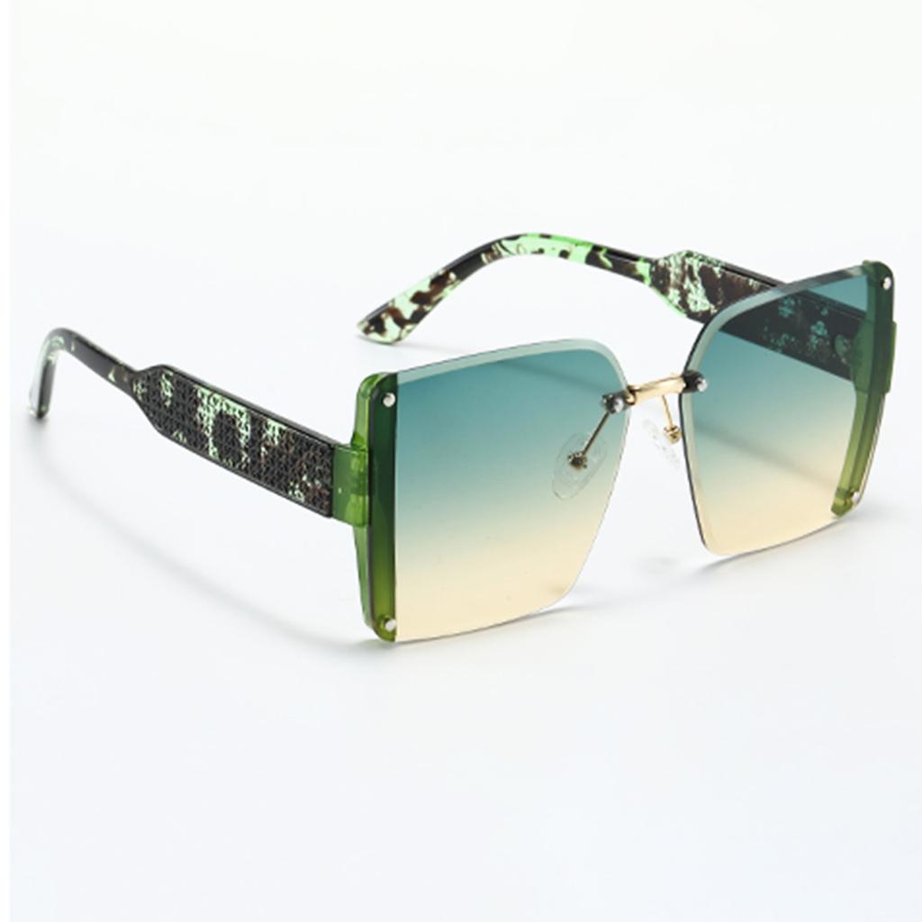 Modern Fashion Orange Grey Gradient Square Sunglasses With Orange Metal Strip Decoration Sunglasses Women  Glasses Women