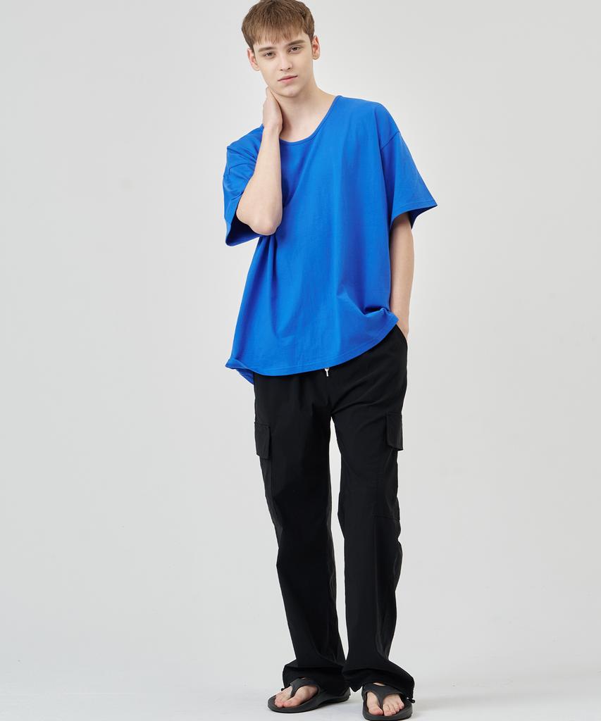 THE-ABON Cool Wide Stretch String Cargo Pants White