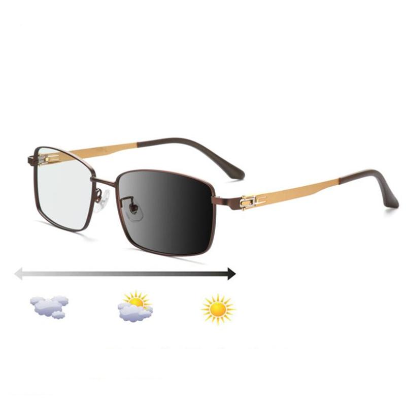 0 -0.5 -0.75 To -6 Full Frame Prescription Glasses For The Nearsighted Photochromic Lens Square Hyperopia Spectacle +0.5 To +4.0