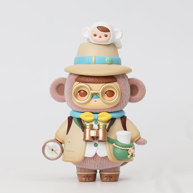 New POP MART PUCKY, Planet Explorer, Little Monkey Archaeologist, Large Size Trendy Figures 15.4cm 210800049
