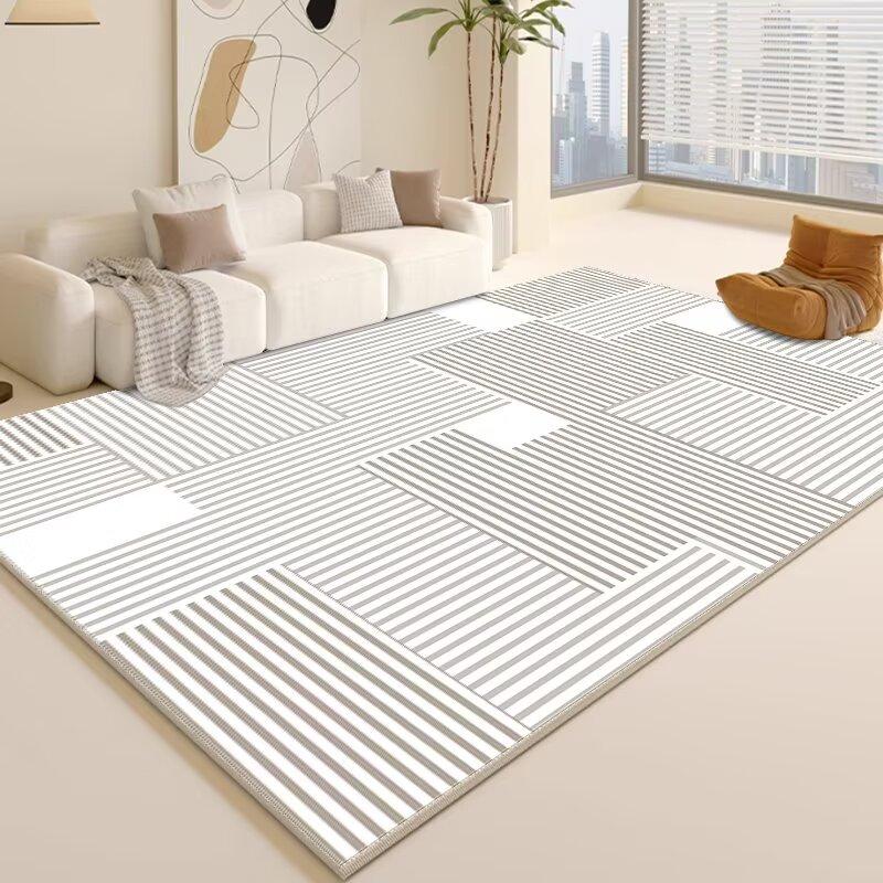 Modern Style Living Room Decoration Line Carpet Fluffy Soft Rugs for Bedroom Abstract Design Rug Home Nordic Thickened Floor Mat