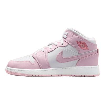 Air 1 Mid GS Pink Foam Fire Red Trampki Dziecięce Białe DQ8423-608