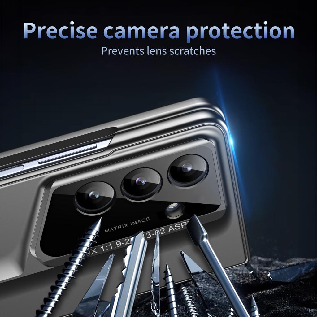 For Samsung Galaxy Z Fold 8 7 6 5 4 Hinge Pen Slot Case Armor Shockproof 360 Full Screen Protector Tempered Glass Folding Cover