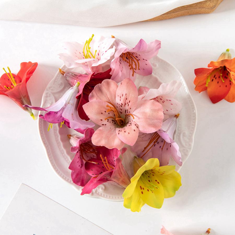 10 Pieces Artificial Flowers Silk Butterfly Orchid Wedding Home Outdoor Arch Decoration Accessories Brooch Diy Christmas Wreath 