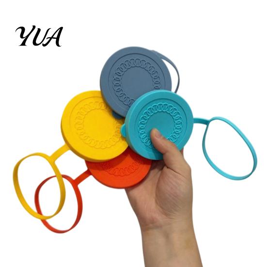 Silicone Can Lids Yogurt Jar Lid, Reusable Leakproof Sealing Lid for Food Cover Glass Jar, Milk Bottle, Dishwasher Safe Canning