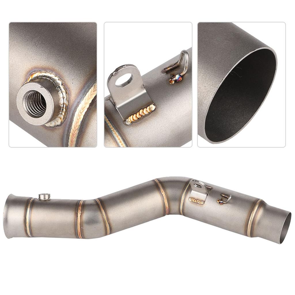 Motorcycle Exhaust Vent Middle Link Pipe Modified Side Exhaust for    R1 2009--2014