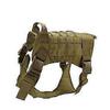 Tactical Dog Harness Nylon Handle Adjustable Training Harness Pet Working Vest(1pcs-black)