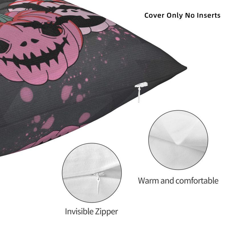 Custom Halloween Pumpkin Jack O Lantern Pillow Covers Horror Trick Treat Cushions Cover Square Pillowcase