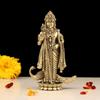 Lord Murugan Statue, Handcrafted Standing Kartikeya Murti, Hindu God Idol, Brass