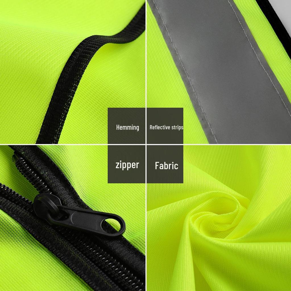 LIKA Reflective Multi-Pocket Safety Vest for Traffic, Construction, Sanitation, and Gardening