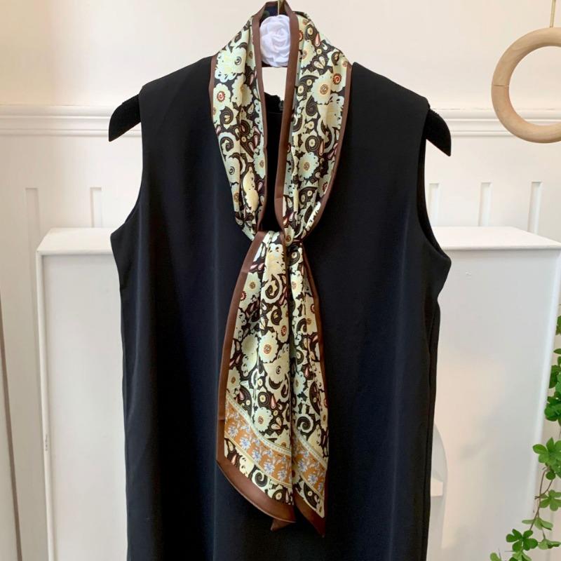 Silk Scarf, Long Strip, Versatile Shirt, Neck Protection, Scarf, Silk Scarf, Multi-purpose Headscarf, Headband, Hair Tie, Decorative Waist Belt.