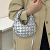 Summer High-end Commuter Messenger Bag Women's New Silver Pleated Cloud Bag Versatile Bubble Hand Bag