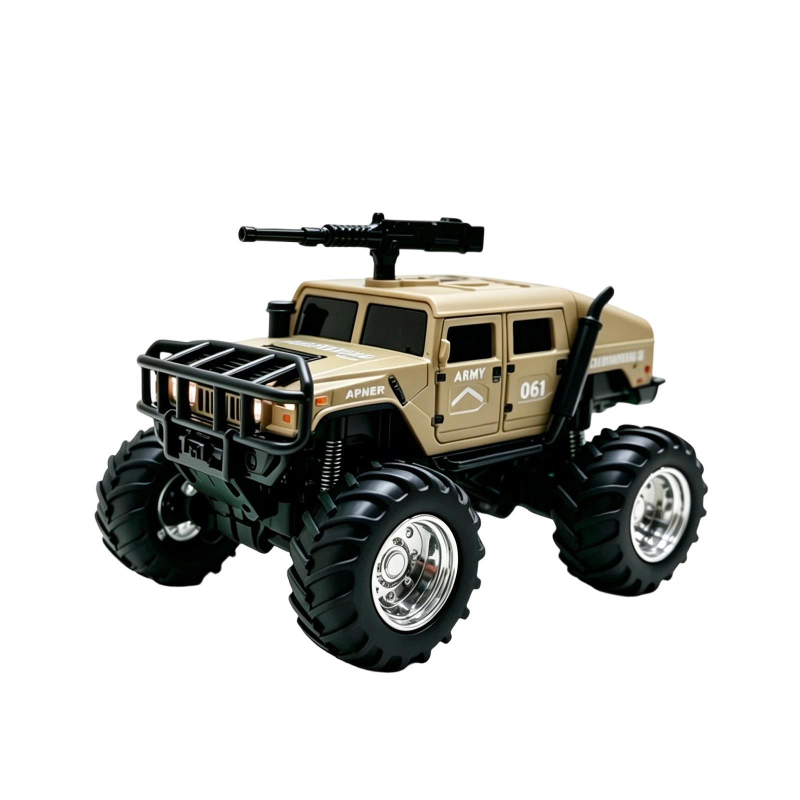 

Remote Control Alloy Off-Road Vehicle for Kids Four-Wheel Drive Toy Car One Size хакі