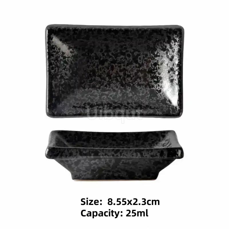 ceramic small square sauce dish Japanese style sushi dish flavoring sushi mustard plate soy sauce cherry blossom Pepper tray