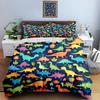 Colorful Dinosaur Illustrations. Bedding Duvet Cover Sets Duvet Covers Pillowcases Gifts (1 * Duvet Cover 2 * Pillowcases, Without Duvet Insert)
