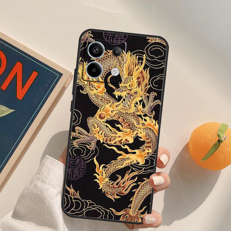 Fashion Chinese Dragon Funda For Xiaomi Redmi Note 14 Pro 9 10 11 12 13 Pro 10S 11S 12S Redmi 10C 12C 13C 14C Case