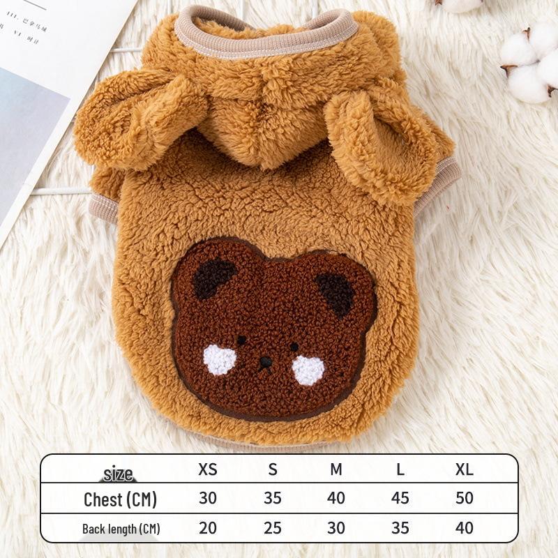 Clothes Pet Autumn Thick Velvet For Small Dogs Cats Corgi Teddy Pomeranian